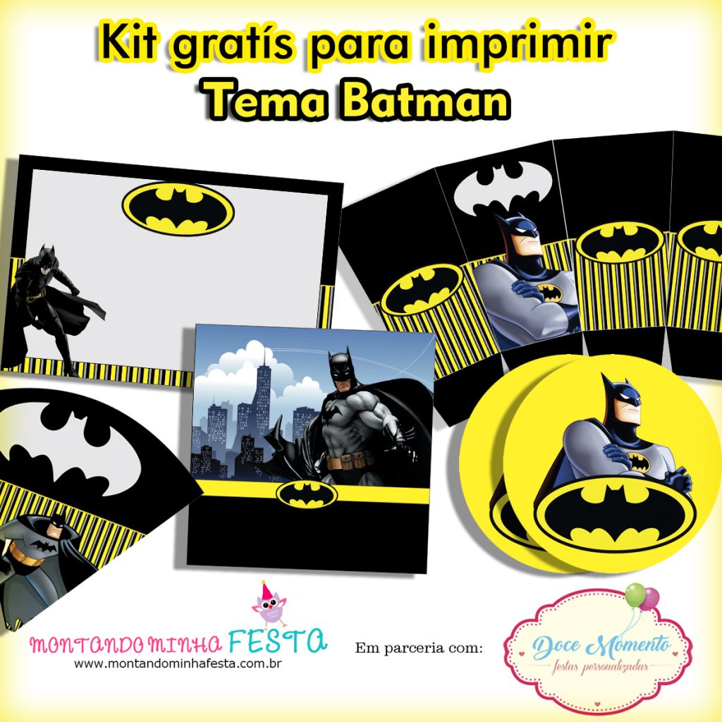 kit festa Batman grátis para imprimir! - Montando Minha Festa