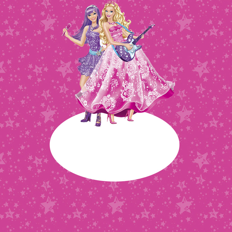 Personalizados Barbie e a Princesa Pop Star - 20 Itens