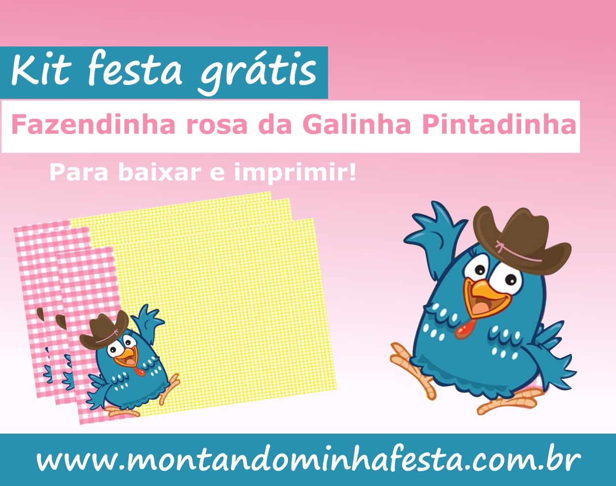 Criando rótulo personalizado de BIS com tema Galinha Pintadinha