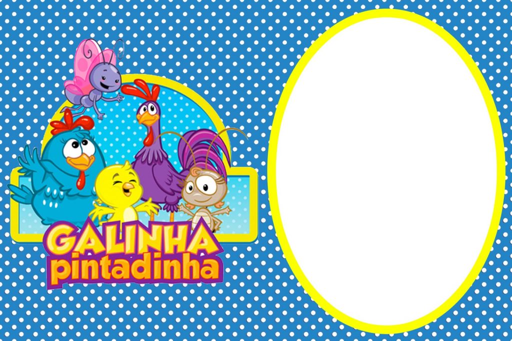Convite de Aniversário Galinha Pintadinha Candy Edite Online