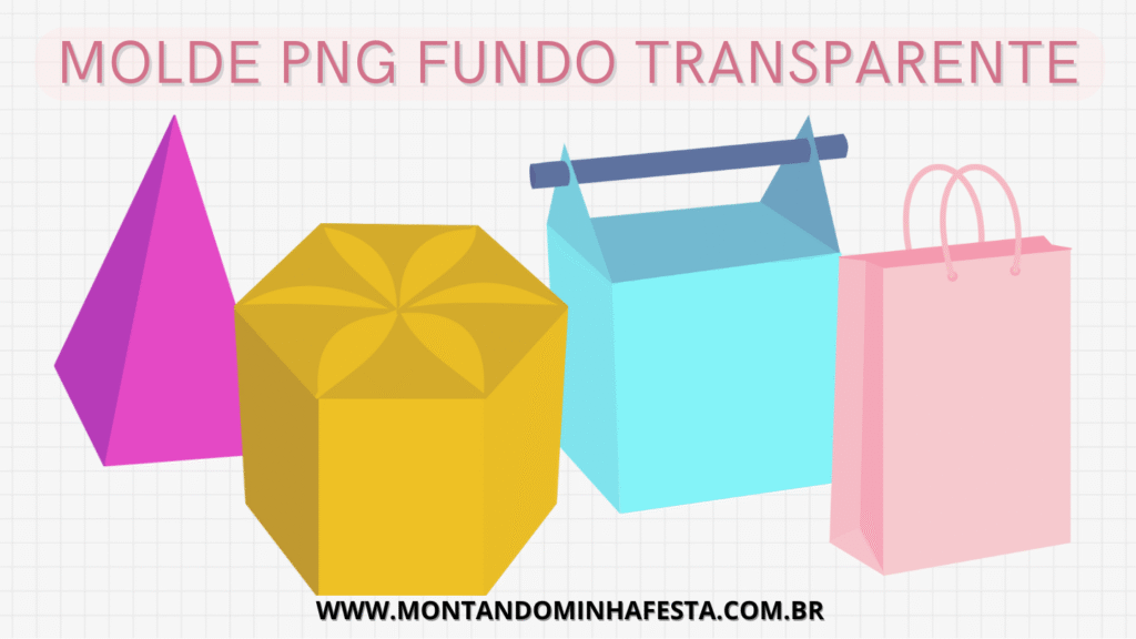 Moldes em PNG com Fundo Transparente para Personalizados de Festa