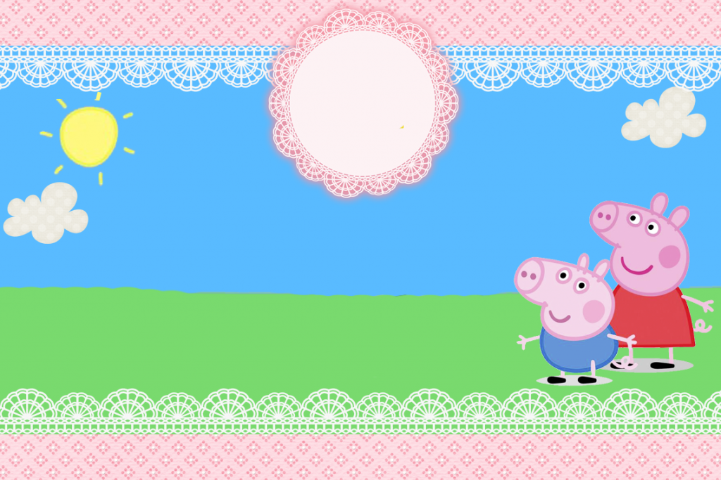 Convite Peppa Pig Princesa para imprimir