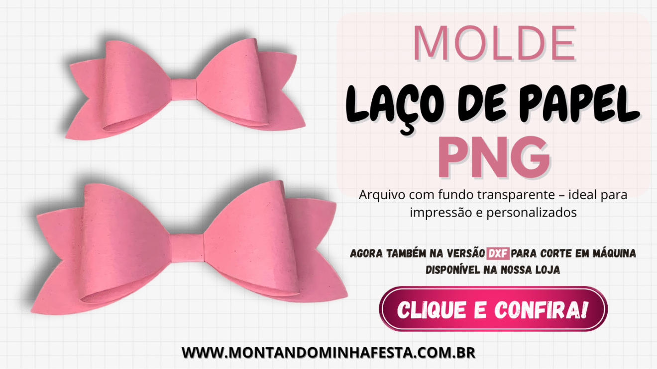 Molde de Laço de Papel para Imprimir – Grátis em PDF