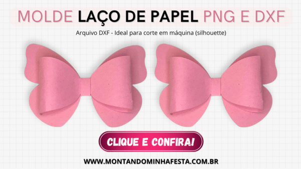 Molde de Laço de Papel – Arquivos PNG + DXF - Imagem 5