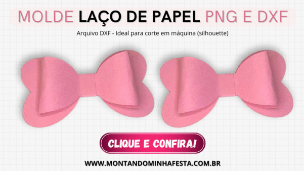 Molde de Laço de Papel – Arquivos PNG + DXF - Imagem 3