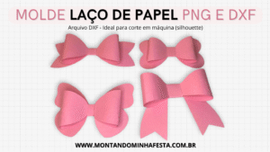 Molde de Laço de Papel – Arquivos PNG + DXF