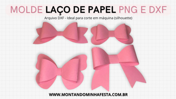 Molde de Laço de Papel – Arquivos PNG + DXF