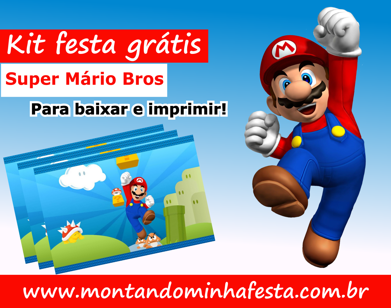 Saia de Bolo 2 Mario Bros Filme - Fazendo a Nossa Festa