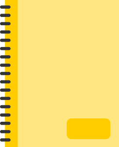 Caderno png fundo transparente amarelo