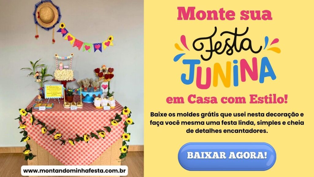 banner de como fazer festa junina em casa gastando pouco