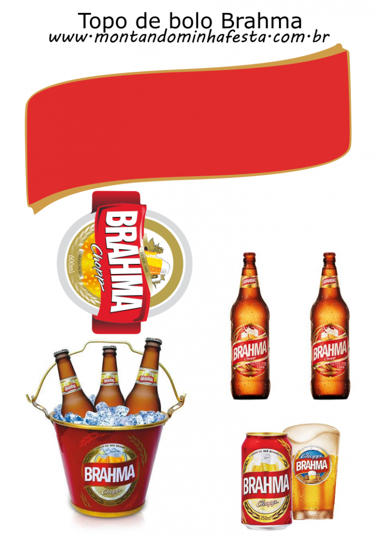 TOPO DE BOLO BRAHMA PARA IMPRIMIR - Montando Minha Festa