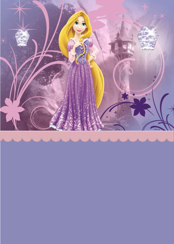 Convite festa Rapunzel para imprimir