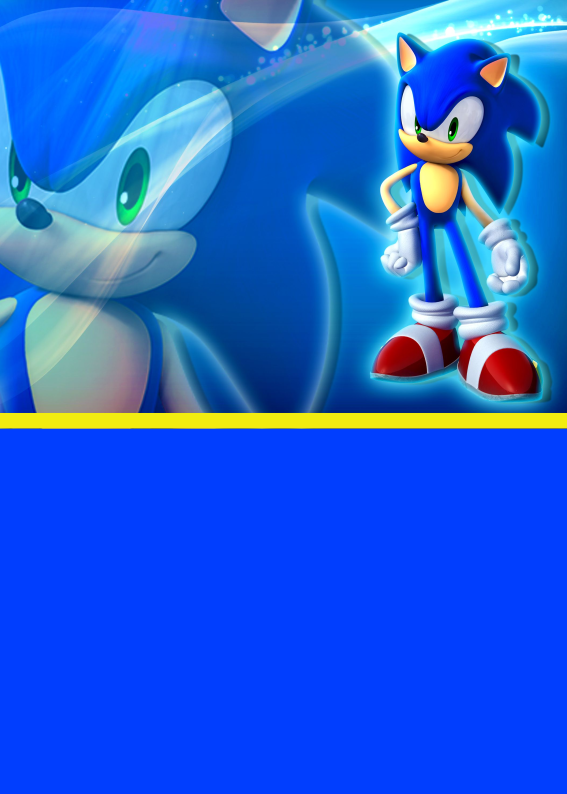 Convite online Sonic grátis para editar