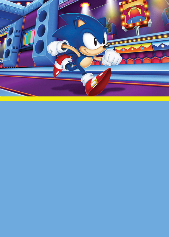 Convite do Sonic colorido para festa infantil, com espaço editável em azul claro para personalizar com dados da festa e enviar por WhatsApp ou imprimir