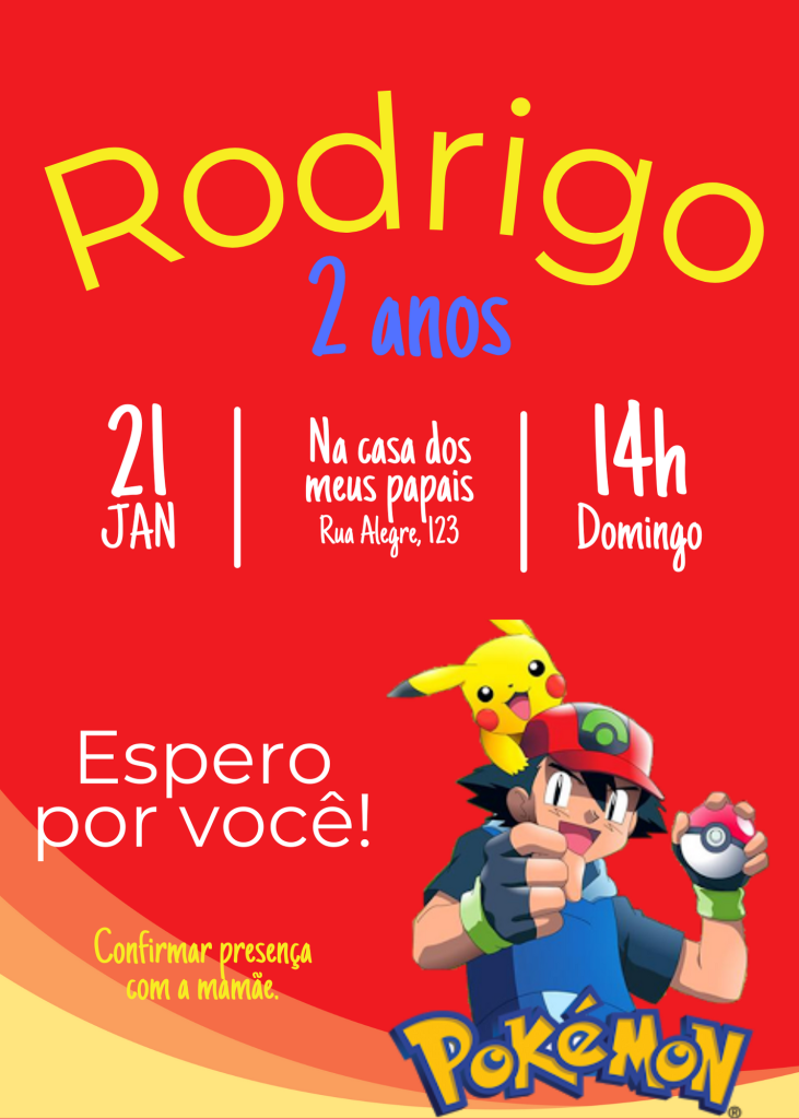 Kit festa Pokémon grátis para imprimir