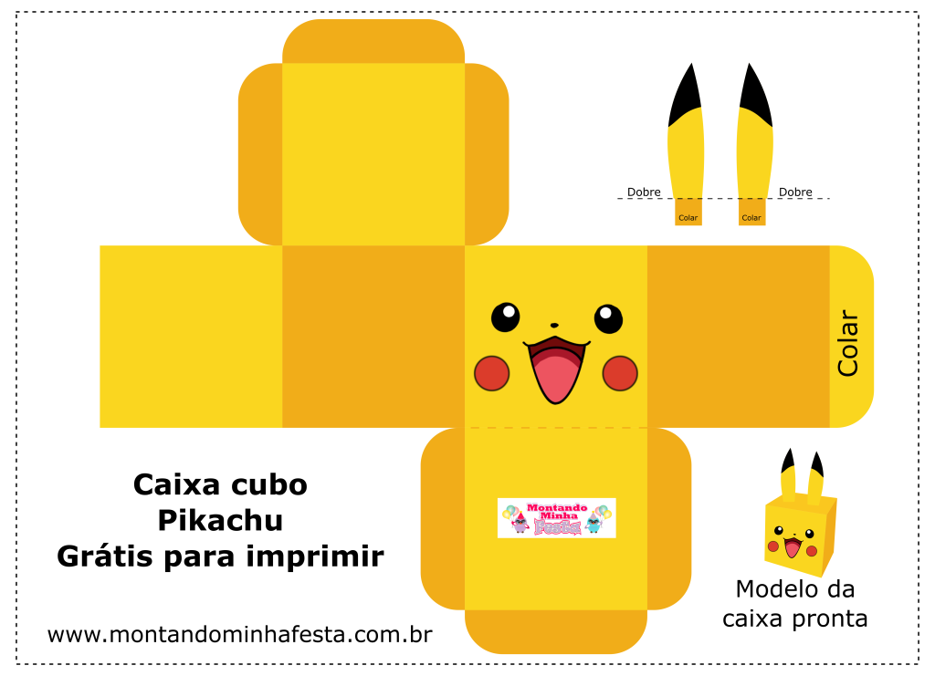 Kit festa Pokémon grátis para imprimir