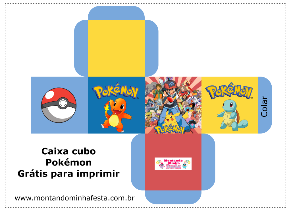 Kit Pok em 2023  Pokemon, Carro de churros, Modelo de convite