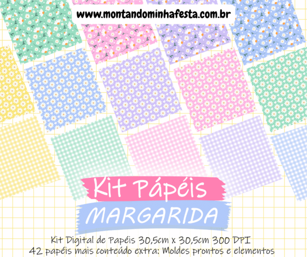 Kit Digital Papéis Margarida - Image 2