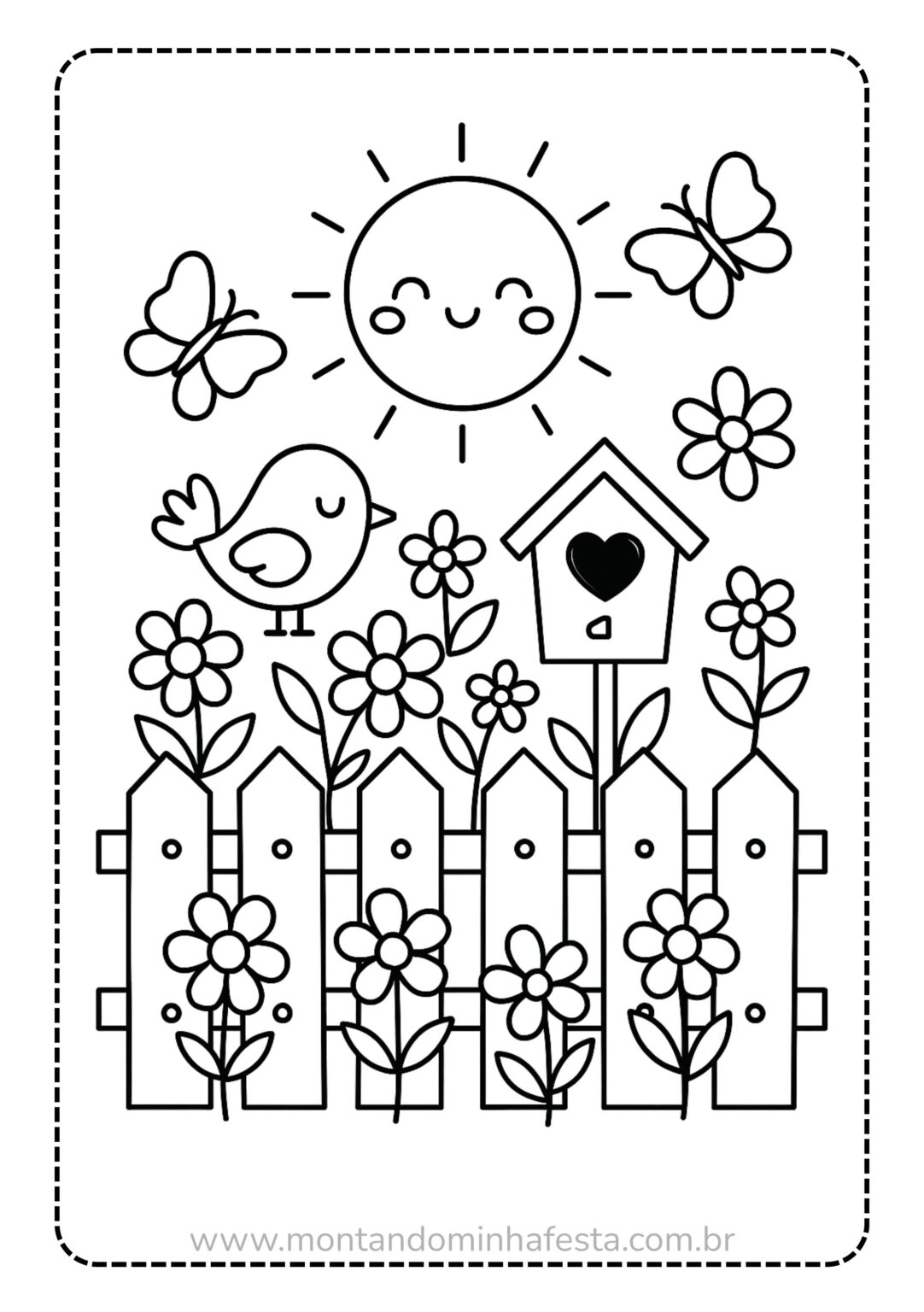 Desenhos para Colorir Tema Jardim – Baixe Grátis