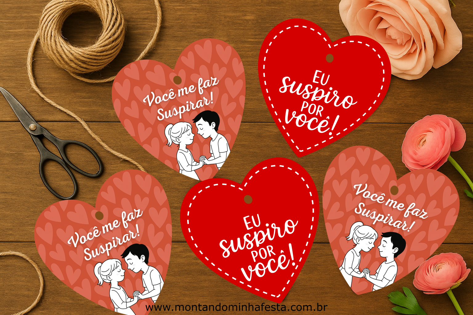 Tag Coração Para Imprimir