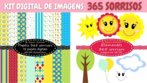 Kit Digital 365 Sorrisos – Papéis, Labels e Imagens em PNG para Personalizados