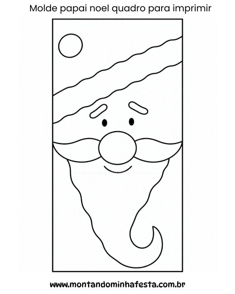 Molde de papai noel para imprimir